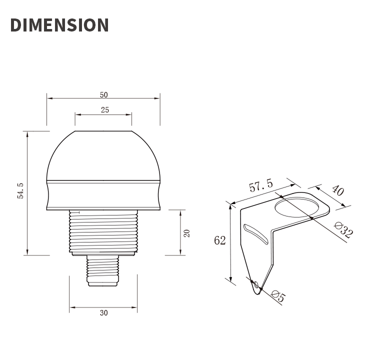 24v mini led signal light 