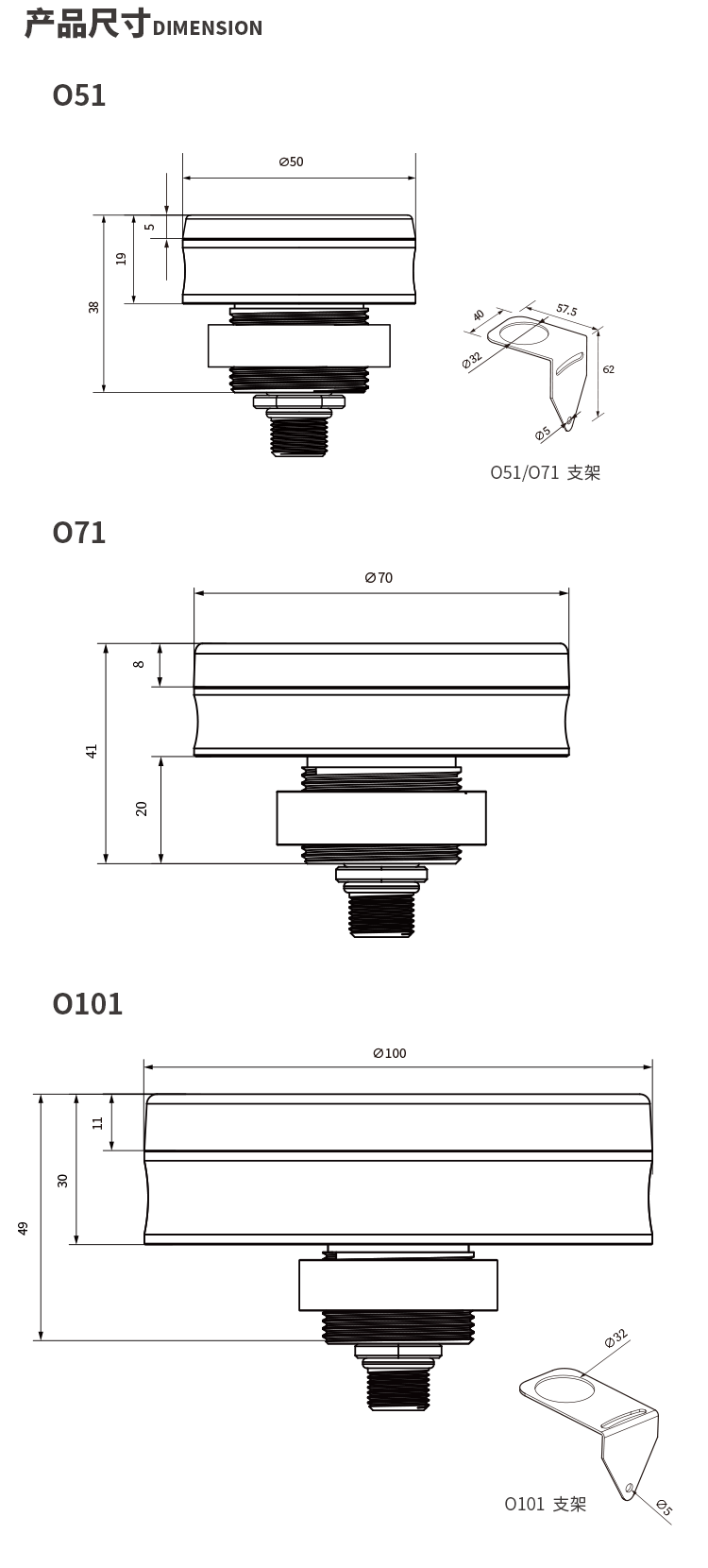 24v mini led signal light 