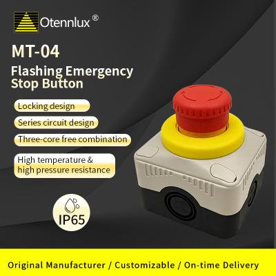 Otennlux MT04 new item factory price Waterproof and Dustproof Emergency Stop button with light