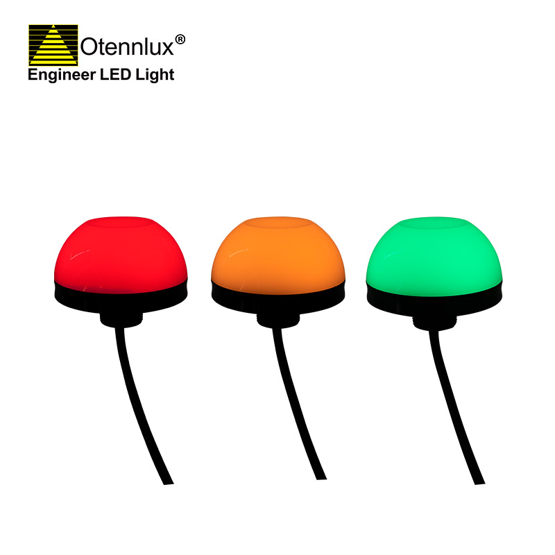 Otennlux O90 LED SIGNAL WARMING LIGHT FOR MACHINE. 90mm diameter, 24v , 3 colors